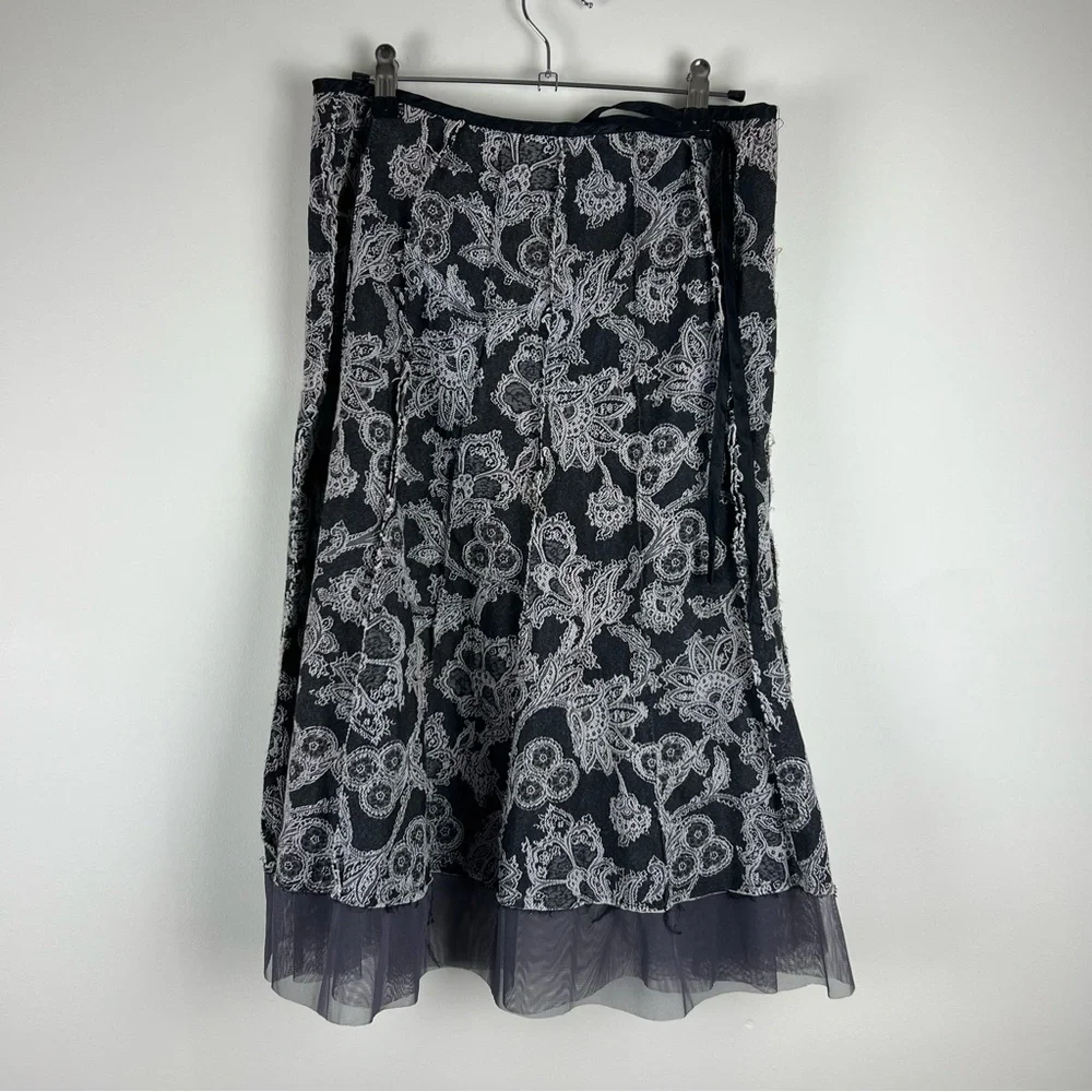Vampire Whimsigoth Y2k Dark Romance Black & White Lace Hallelujah Skirt Gothic